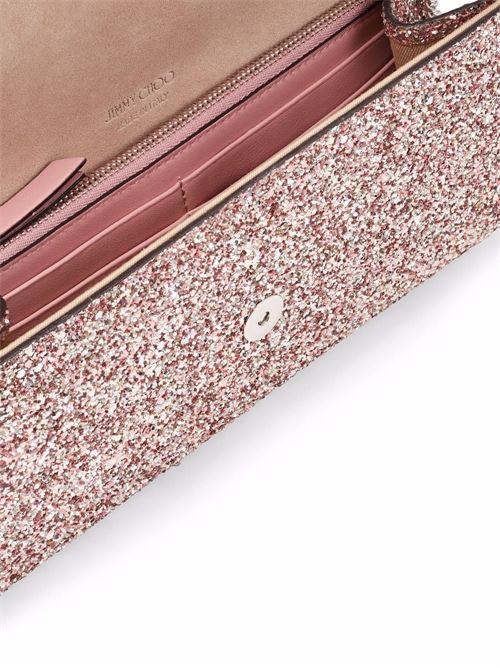 EMMIE clutch bag with raw glitter Jimmy Choo | EMMIECGFROSEMIX